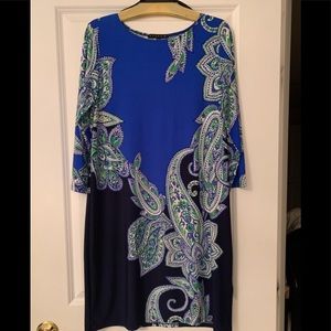 Tiana B. Long Sleeve Scoop Neck Dress